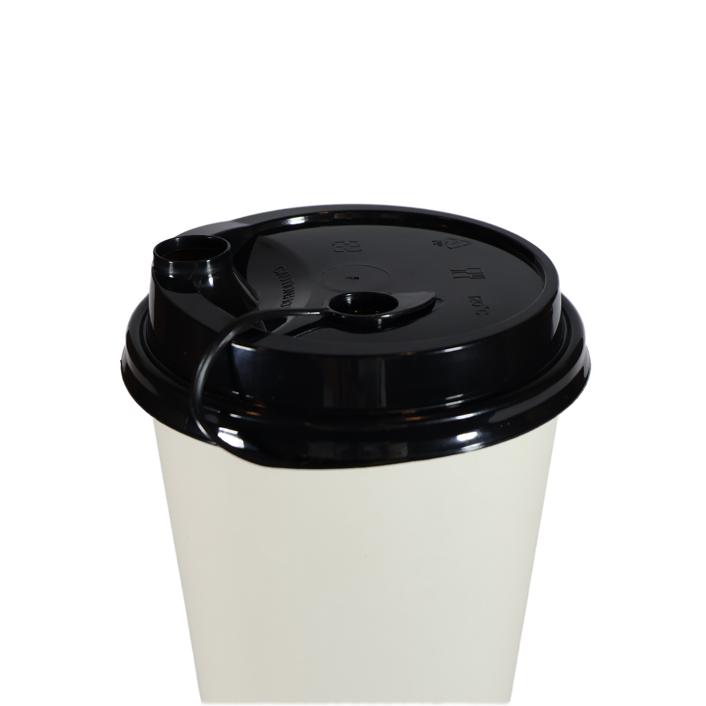 Tapa negra vaso 90mm - 50pz
